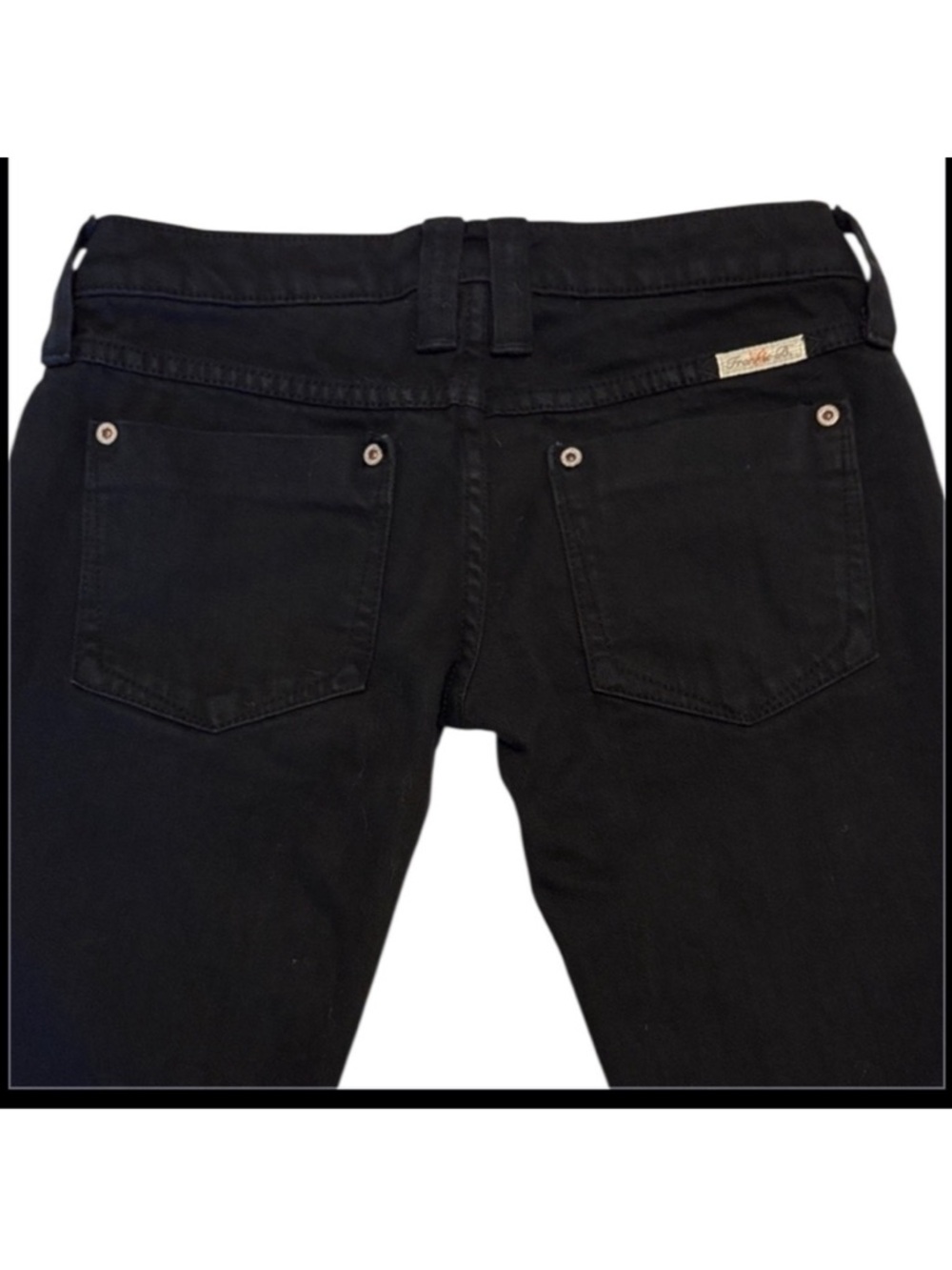Frankie B. Black Straight Leg Women's Jeans Low Rise